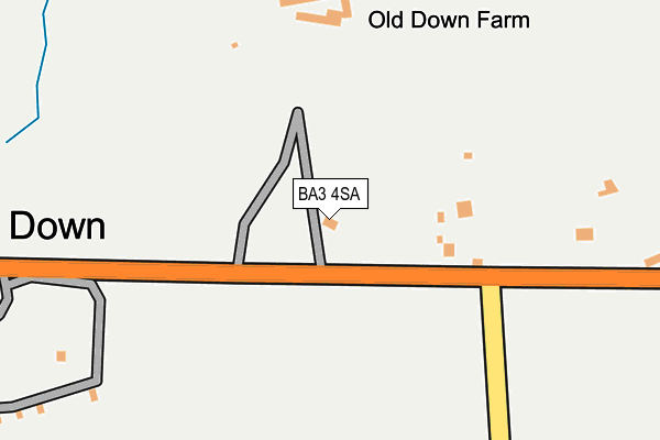 BA3 4SA map - OS OpenMap – Local (Ordnance Survey)