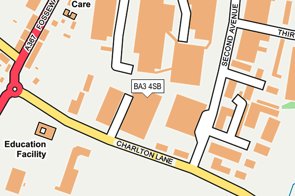 BA3 4SB map - OS OpenMap – Local (Ordnance Survey)