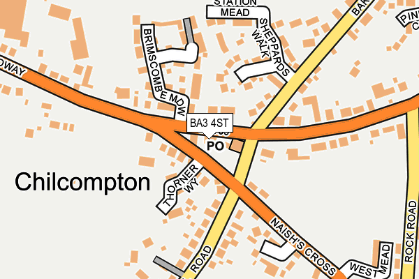 BA3 4ST map - OS OpenMap – Local (Ordnance Survey)