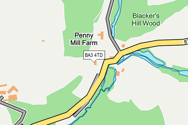 BA3 4TD map - OS OpenMap – Local (Ordnance Survey)