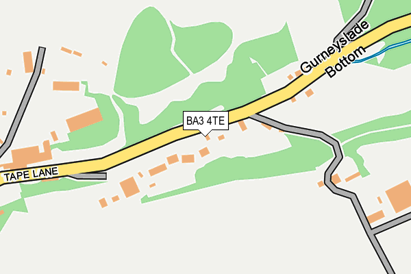 BA3 4TE map - OS OpenMap – Local (Ordnance Survey)