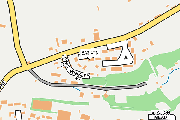 BA3 4TN map - OS OpenMap – Local (Ordnance Survey)