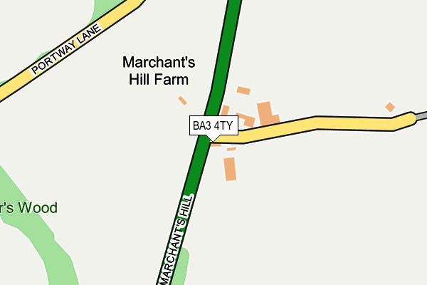 BA3 4TY map - OS OpenMap – Local (Ordnance Survey)