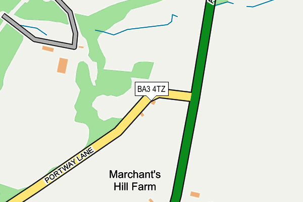 BA3 4TZ map - OS OpenMap – Local (Ordnance Survey)