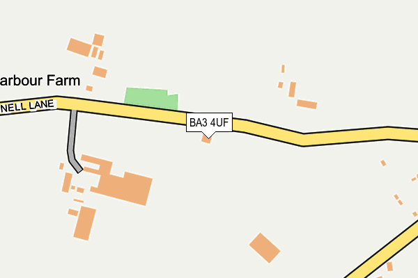 BA3 4UF map - OS OpenMap – Local (Ordnance Survey)