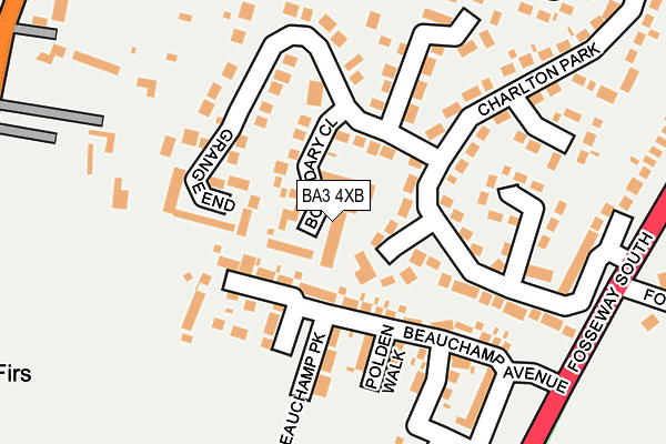 BA3 4XB map - OS OpenMap – Local (Ordnance Survey)