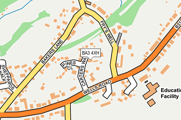 BA3 4XH map - OS OpenMap – Local (Ordnance Survey)