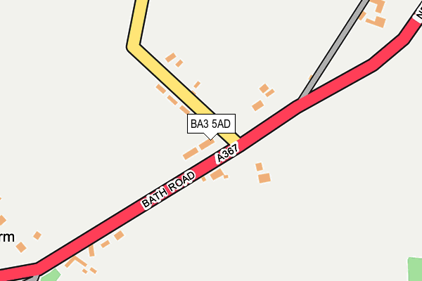 BA3 5AD map - OS OpenMap – Local (Ordnance Survey)