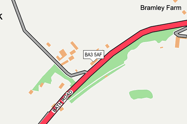 BA3 5AF map - OS OpenMap – Local (Ordnance Survey)