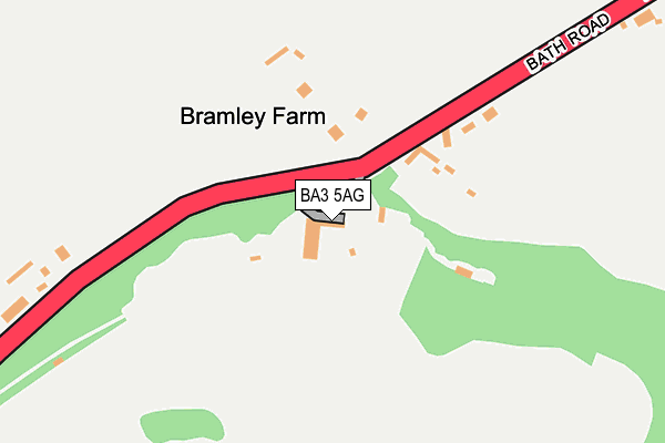 BA3 5AG map - OS OpenMap – Local (Ordnance Survey)