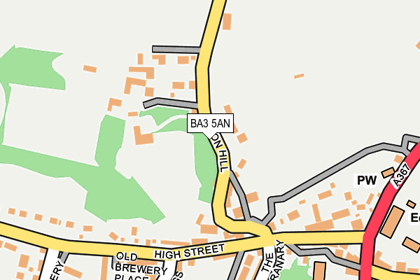 BA3 5AN map - OS OpenMap – Local (Ordnance Survey)