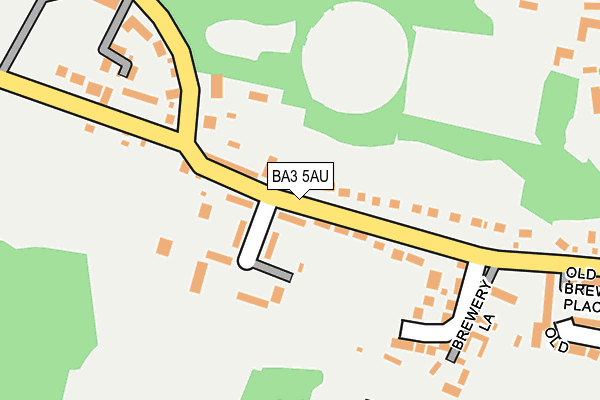 BA3 5AU map - OS OpenMap – Local (Ordnance Survey)