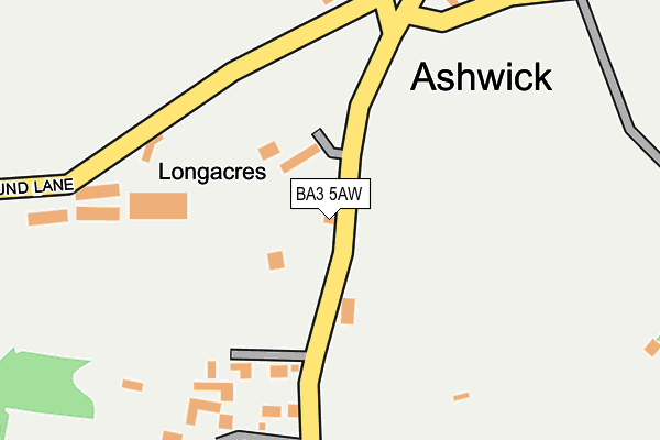 BA3 5AW map - OS OpenMap – Local (Ordnance Survey)