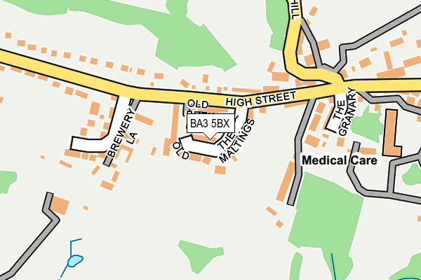 BA3 5BX map - OS OpenMap – Local (Ordnance Survey)