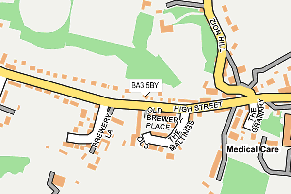 BA3 5BY map - OS OpenMap – Local (Ordnance Survey)