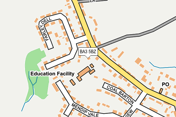 BA3 5BZ map - OS OpenMap – Local (Ordnance Survey)