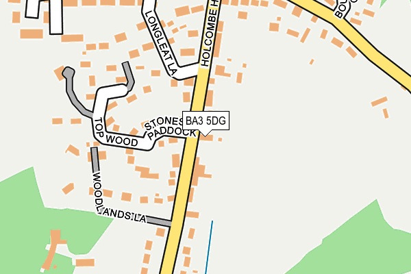 BA3 5DG map - OS OpenMap – Local (Ordnance Survey)