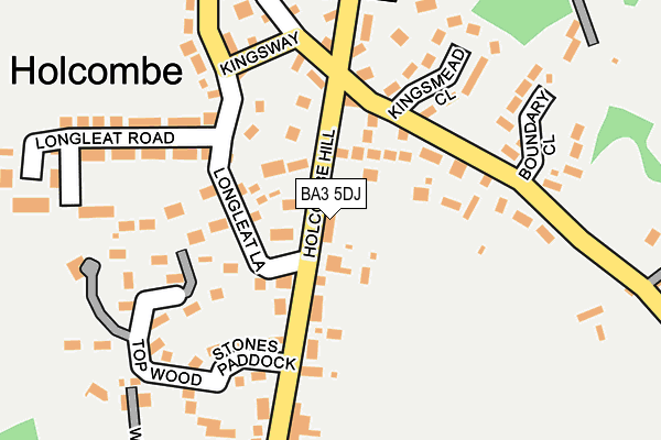 BA3 5DJ map - OS OpenMap – Local (Ordnance Survey)