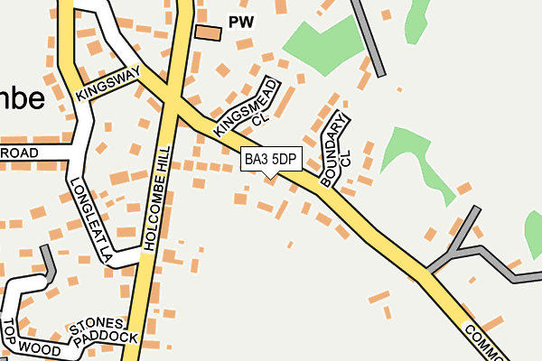 BA3 5DP map - OS OpenMap – Local (Ordnance Survey)