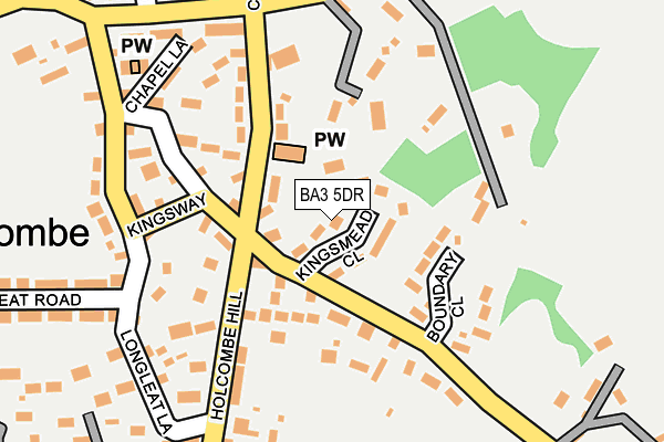 BA3 5DR map - OS OpenMap – Local (Ordnance Survey)
