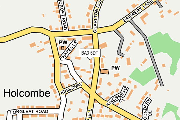 BA3 5DT map - OS OpenMap – Local (Ordnance Survey)