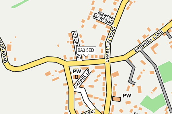 BA3 5ED map - OS OpenMap – Local (Ordnance Survey)