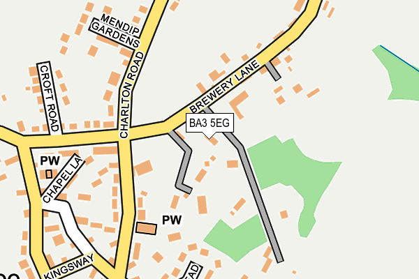 BA3 5EG map - OS OpenMap – Local (Ordnance Survey)