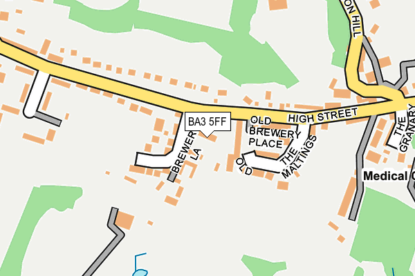 BA3 5FF map - OS OpenMap – Local (Ordnance Survey)