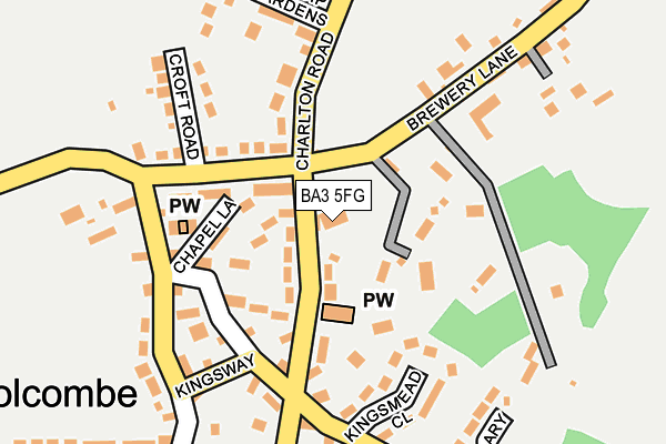 BA3 5FG map - OS OpenMap – Local (Ordnance Survey)