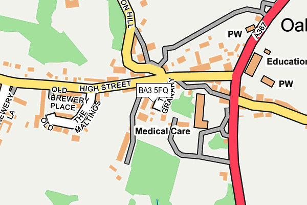 BA3 5FQ map - OS OpenMap – Local (Ordnance Survey)