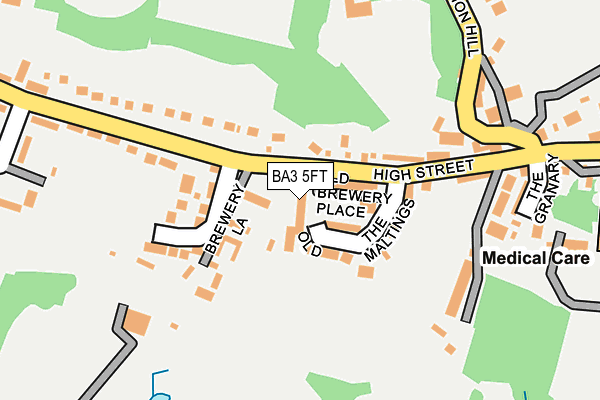 BA3 5FT map - OS OpenMap – Local (Ordnance Survey)