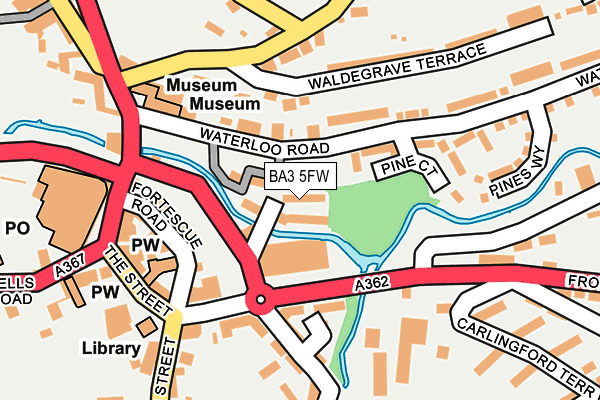 BA3 5FW map - OS OpenMap – Local (Ordnance Survey)