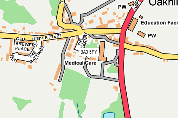 BA3 5FY map - OS OpenMap – Local (Ordnance Survey)