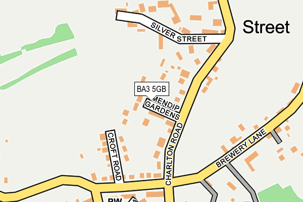 BA3 5GB map - OS OpenMap – Local (Ordnance Survey)