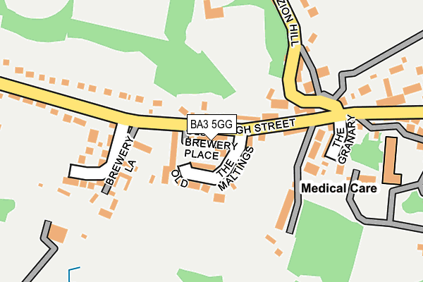 BA3 5GG map - OS OpenMap – Local (Ordnance Survey)