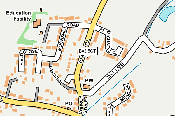 BA3 5GT map - OS OpenMap – Local (Ordnance Survey)