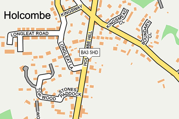 BA3 5HD map - OS OpenMap – Local (Ordnance Survey)