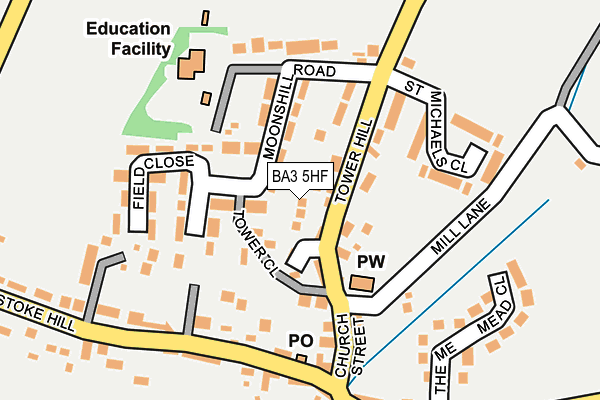 BA3 5HF map - OS OpenMap – Local (Ordnance Survey)