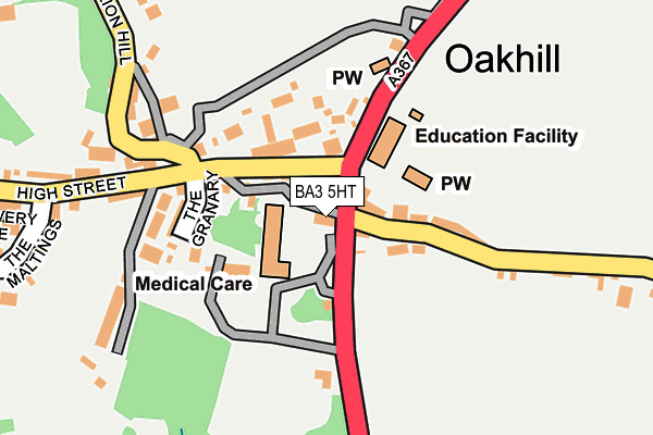 BA3 5HT map - OS OpenMap – Local (Ordnance Survey)