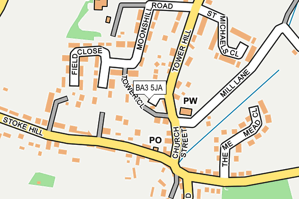 BA3 5JA map - OS OpenMap – Local (Ordnance Survey)