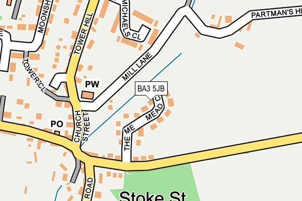 BA3 5JB map - OS OpenMap – Local (Ordnance Survey)