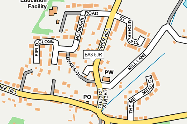 BA3 5JR map - OS OpenMap – Local (Ordnance Survey)