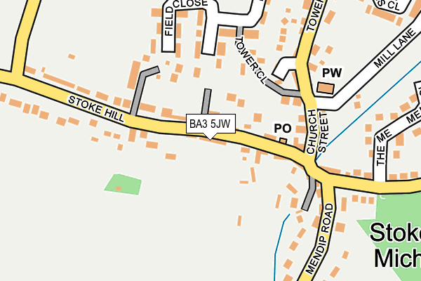 BA3 5JW map - OS OpenMap – Local (Ordnance Survey)