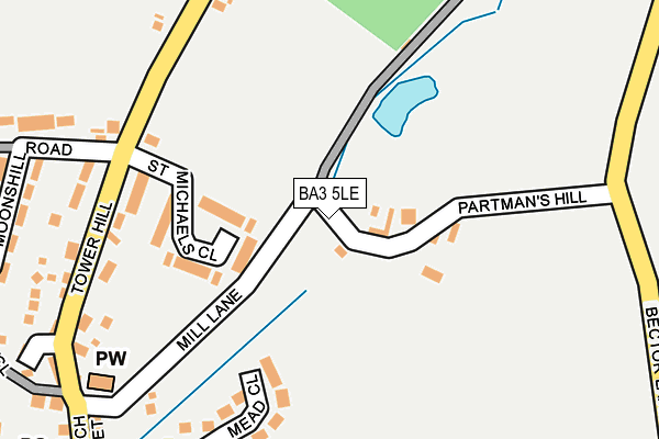 BA3 5LE map - OS OpenMap – Local (Ordnance Survey)