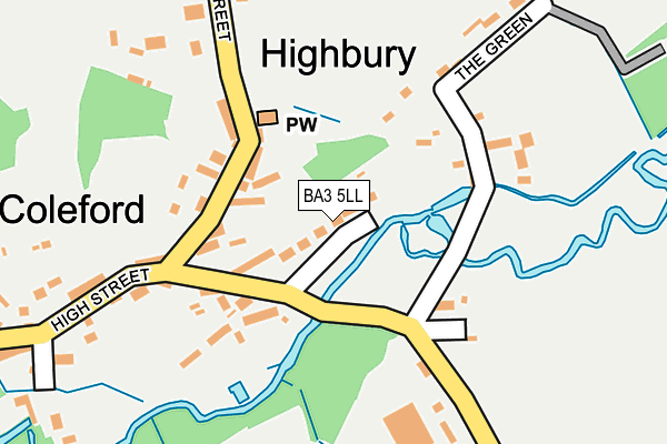 BA3 5LL map - OS OpenMap – Local (Ordnance Survey)