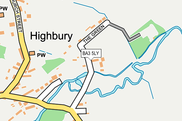 BA3 5LY map - OS OpenMap – Local (Ordnance Survey)