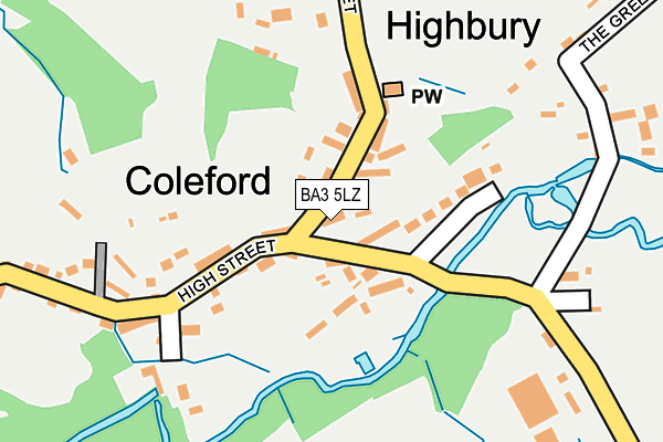 BA3 5LZ map - OS OpenMap – Local (Ordnance Survey)