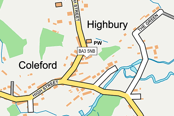 BA3 5NB map - OS OpenMap – Local (Ordnance Survey)