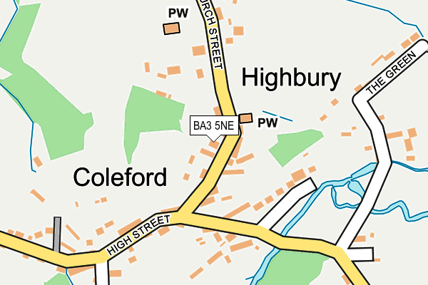 BA3 5NE map - OS OpenMap – Local (Ordnance Survey)