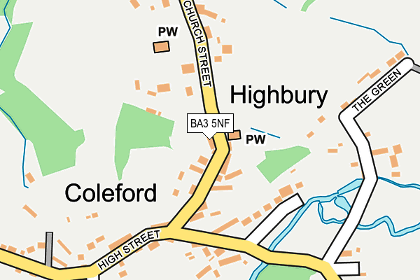 BA3 5NF map - OS OpenMap – Local (Ordnance Survey)